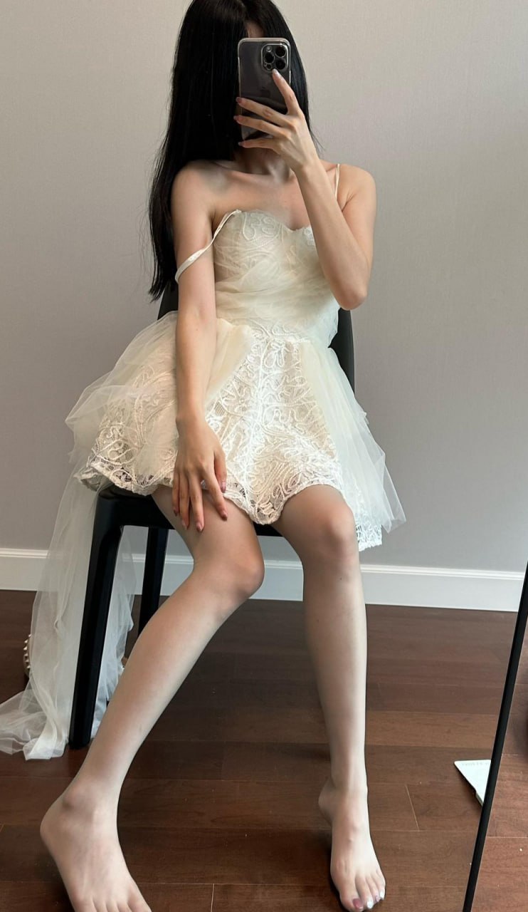 抖音25W粉 #李妙子 微密圈NO.109期 吊带白纱裙【22P】 - 7