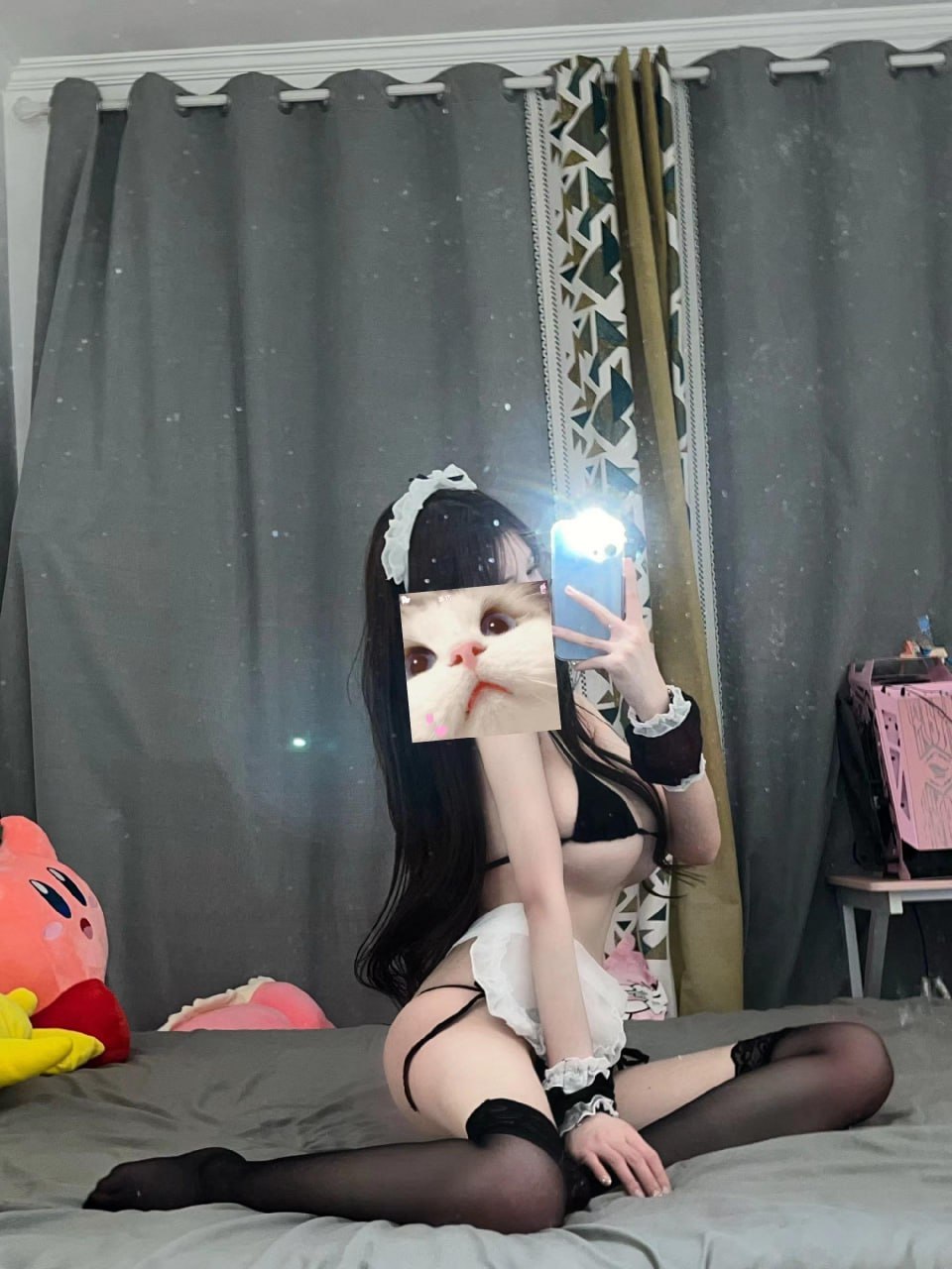 抖音220W粉 #沈汝凡超哇塞 微密圈NO.001期 蕾丝性感女仆【26P+3V】 - 2