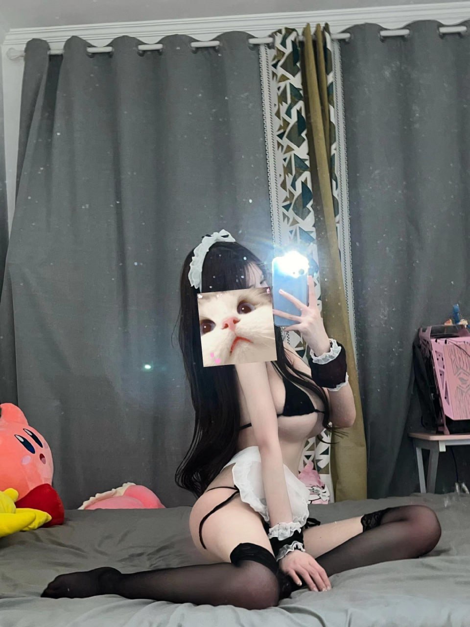 抖音220W粉 #沈汝凡超哇塞 微密圈NO.001期 蕾丝性感女仆【26P+3V】 - 5