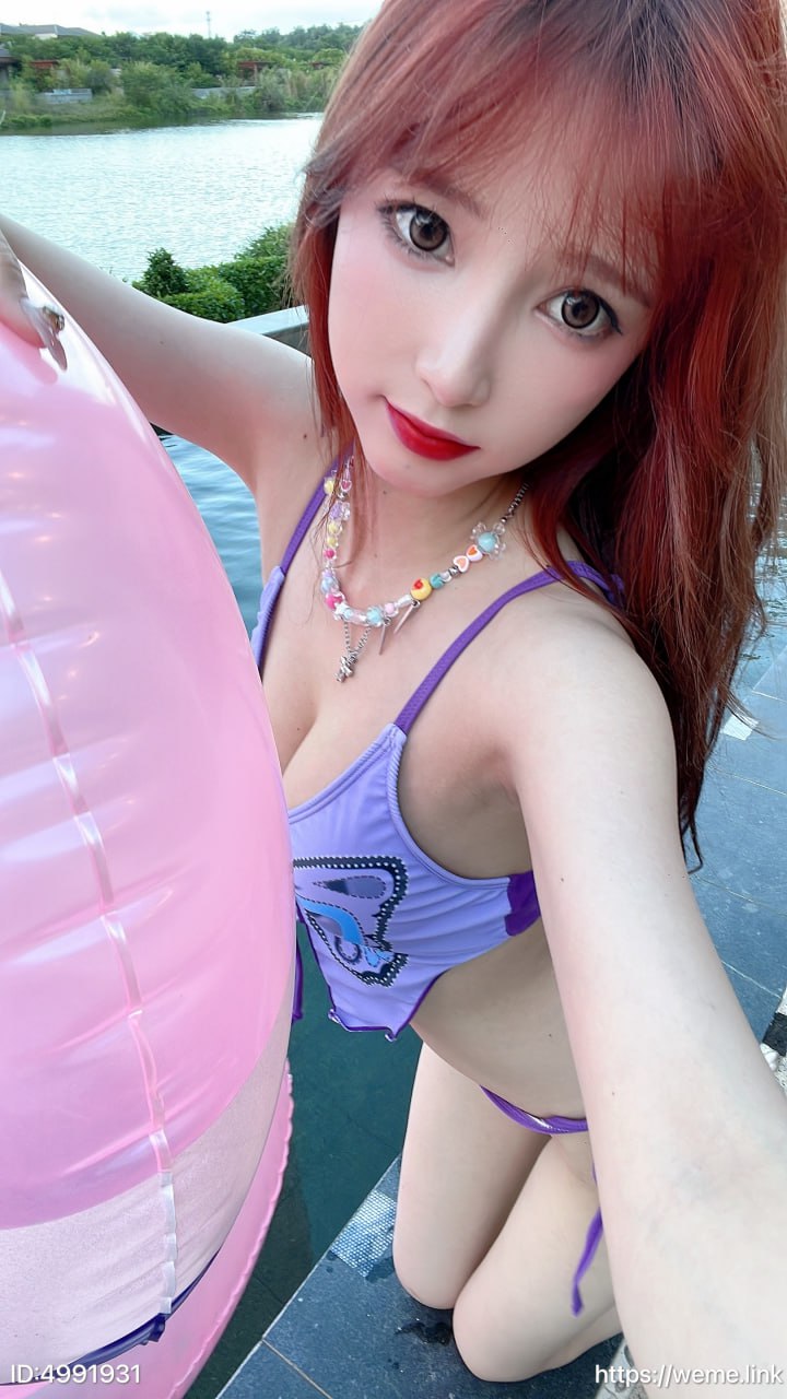 抖音160W粉 #小南希 微密圈NO.010期 紫色比基尼【18P】 - 7